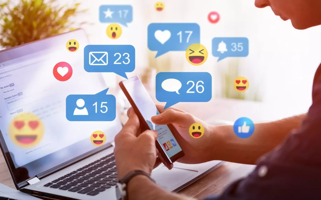 Os impactos das redes sociais na saúde mental.
